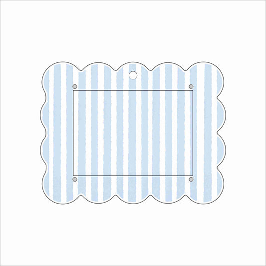 LWA-011 EJ Stripe Ornament Photo Frame | 0.25Acrylic Picture Frame | Case of 5