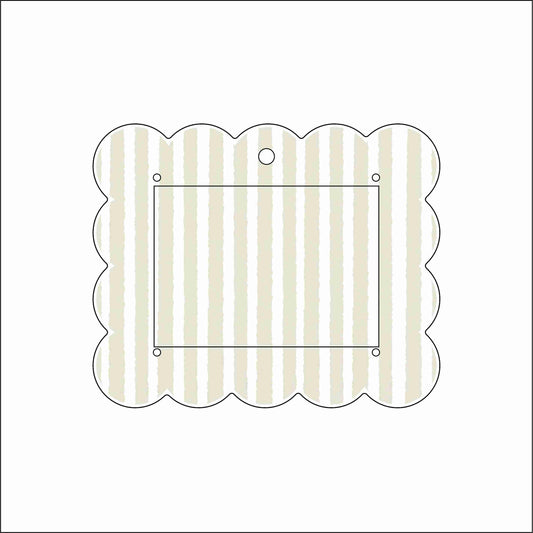 LWA-013 Taupe Stripe Ornament Photo Frame | 0.25Acrylic Picture Frame | Case of 5