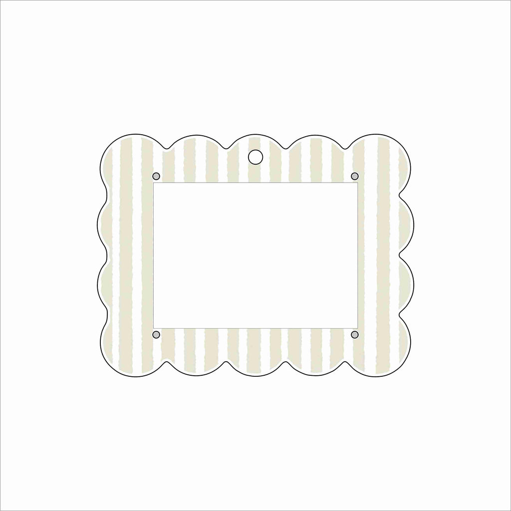 LWA-013 Taupe Stripe Ornament Photo Frame | 0.25Acrylic Picture Frame | Case of 5