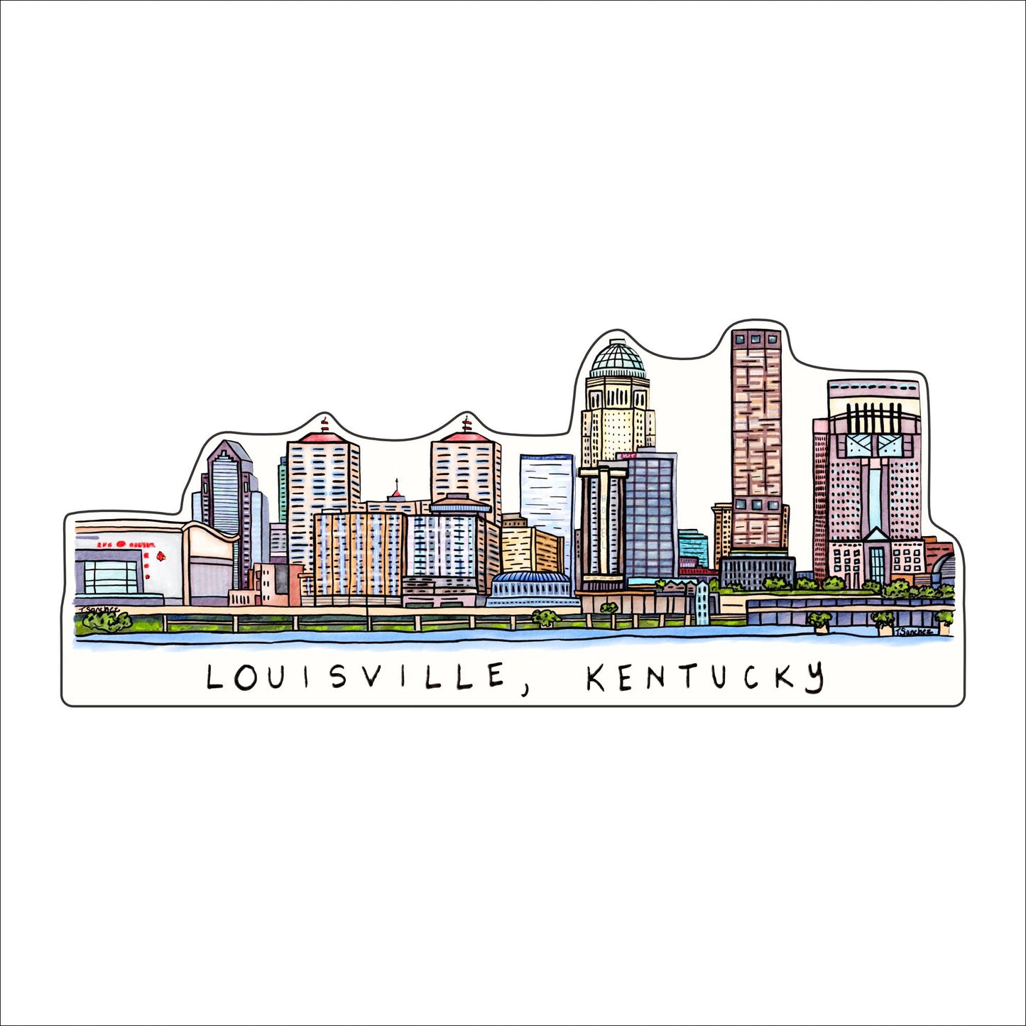 LWS-004 Louisville Skyline | 0.50in. Acrylic Contour |