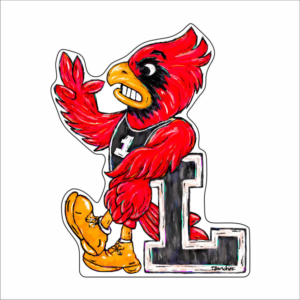 LWS-002 UofL Cardinals | 0.75in. Acrylic Contour |