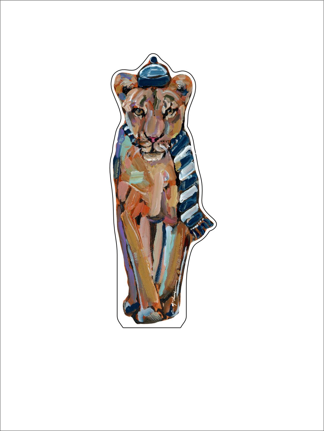CMS-662-C10 Lion Button | 0.125Acrylic Button | Set of 10