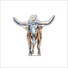 CMS-585-C10 Longhorn Button | 0.125Acrylic Button | Set of 10
