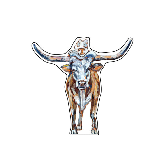 CMS-585-C10 Longhorn Button | 0.125Acrylic Button | Set of 10