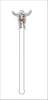 CMS-548-C4 Longhorn Drink Stirrer Set | 0.125Acrylic Stirrer | Set of 4