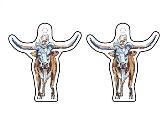 CMS-532-C10 Longhorn Earring  | 0.125Acrylic Earrings | Set of 10