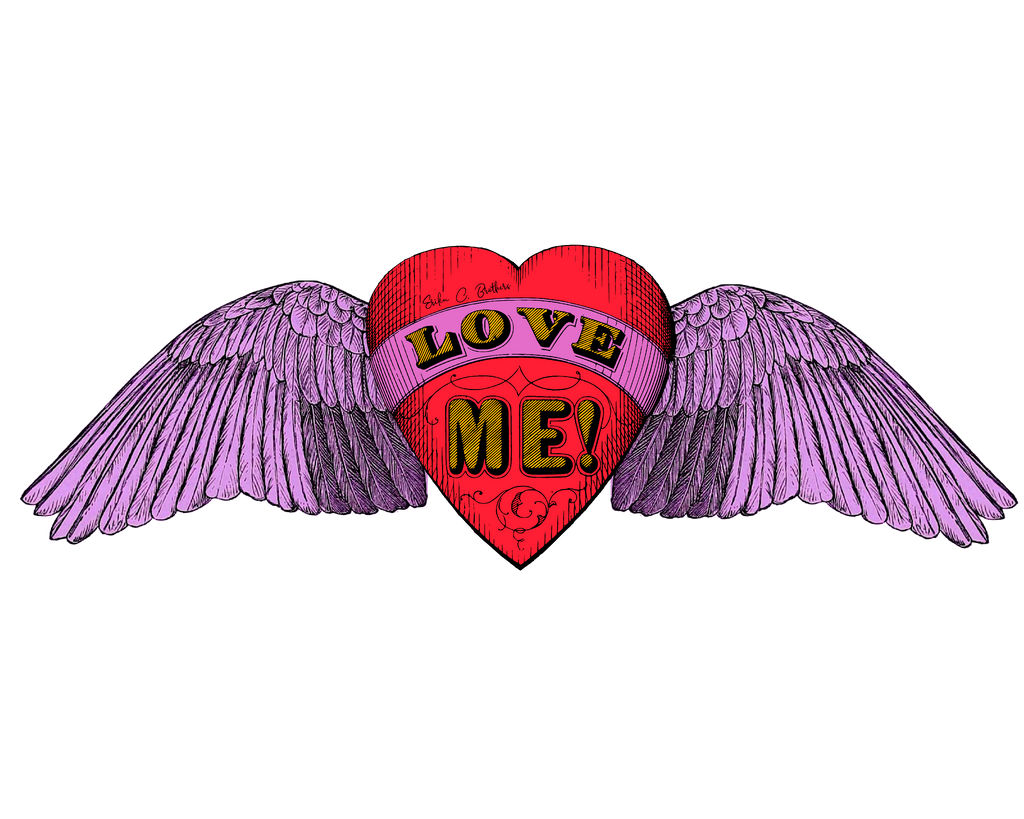 Love Me with Wings | 0.75in. Acrylic Cutout | Dropship