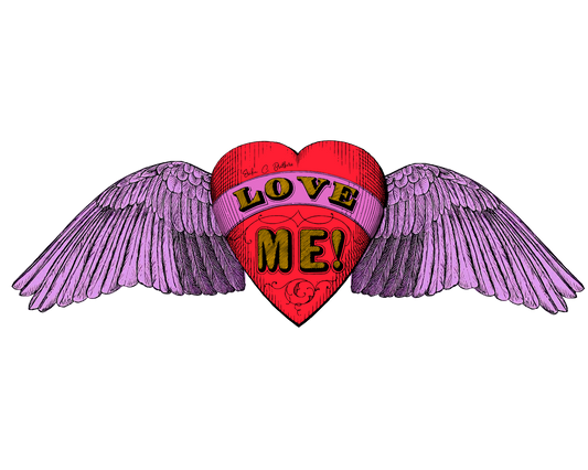 Love Me with Wings | 0.75in. Acrylic Cutout | Mix and Match (any 10+)