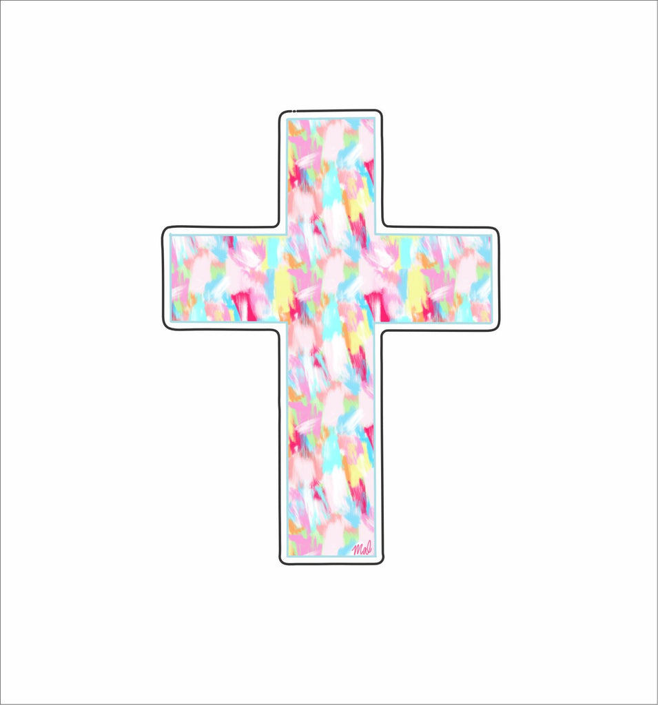 MAA-002 Teal Vibrant Cross Mini | 0.50Acrylic Mini |