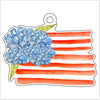 MAH-001 Hydrangea Flag | 0.25Acrylic Ornament