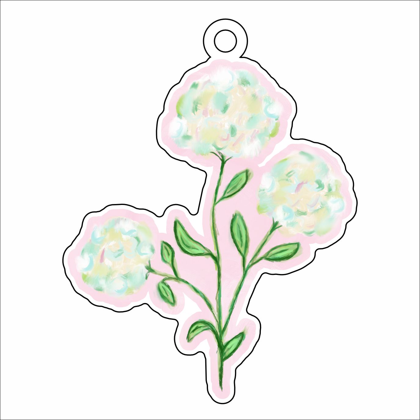 MAR-001 Hydraniums | 0.25in. Acrylic Ornament | Mix and  Match (any 10+)