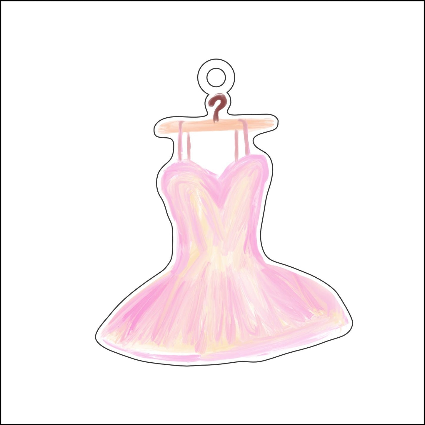 MAR-005 Recital Dress Ornament | 0.25Acrylic Ornament |