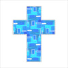Splash Cross | 0.75in. Acrylic Cutout | Case (any 10+)