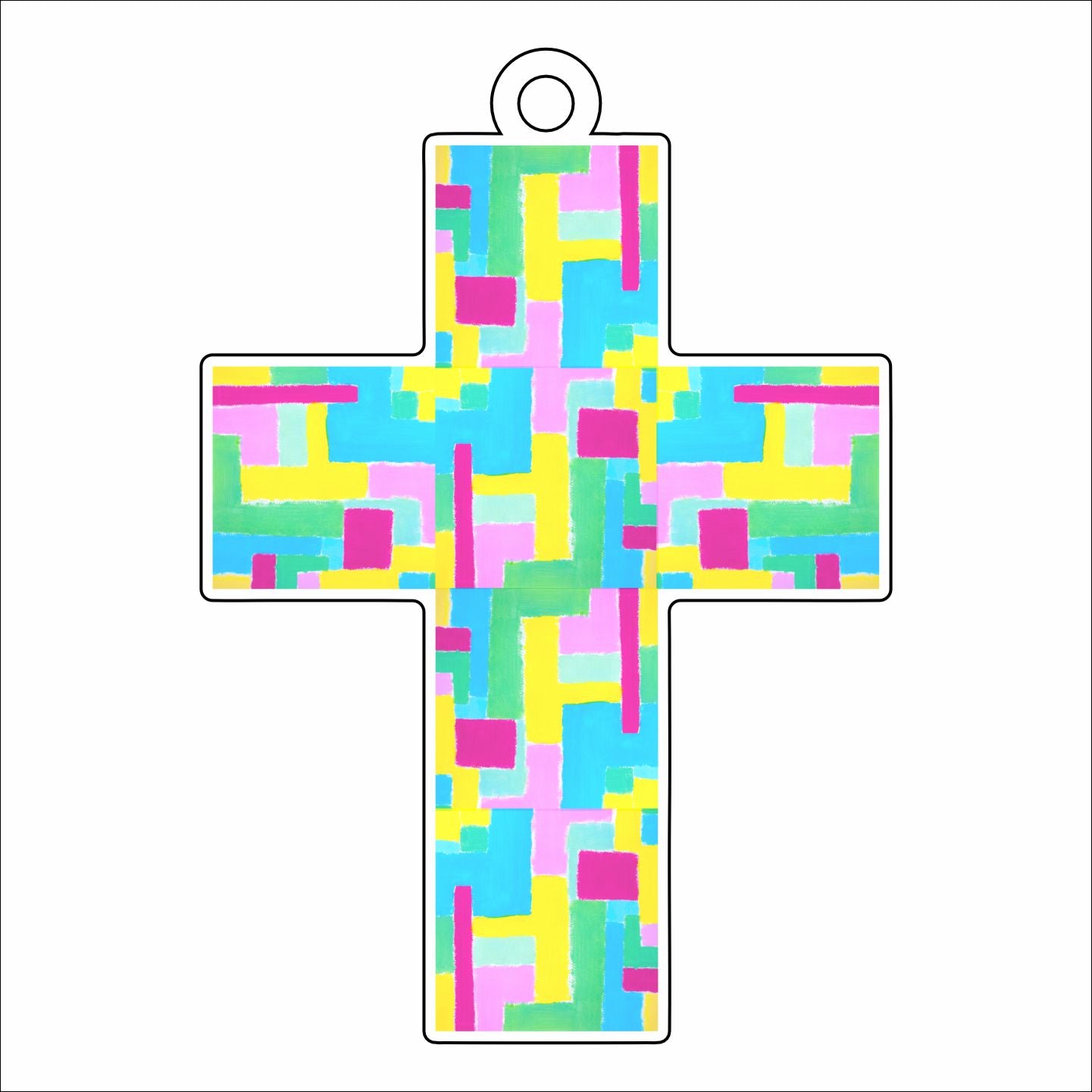 MBA-007 Cross Ornament | 0.25in. Acrylic Ornament | Mix and  Match (any 10+)