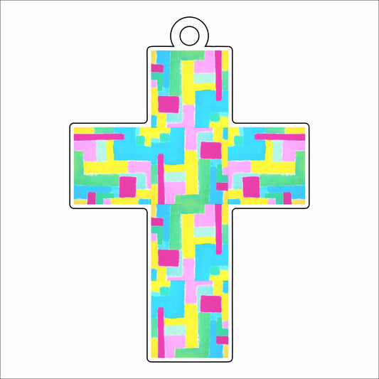 MBA-007 Cross Ornament | 0.25in. Acrylic Ornament | Mix and  Match (any 10+)