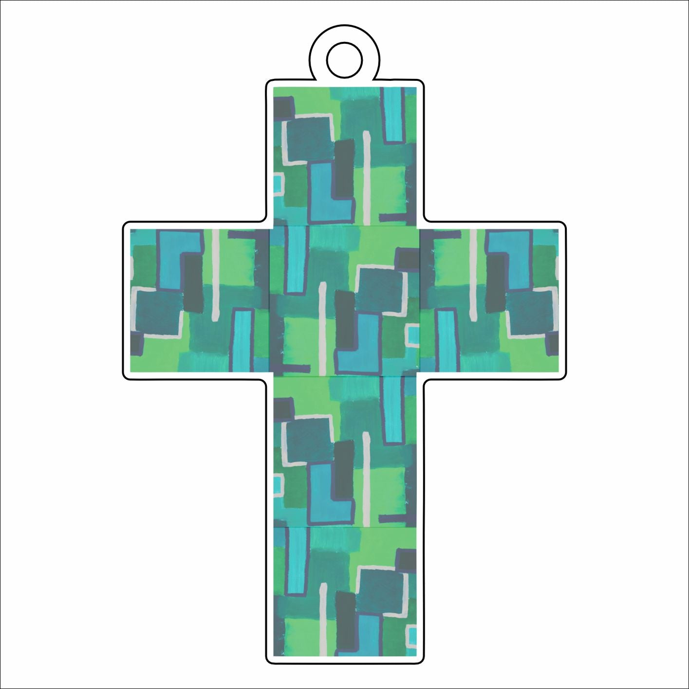 MBA-009 Parks and Pool Cross Ornament  | 0.25in. Acrylic Ornament | Mix and  Match (any 10+)