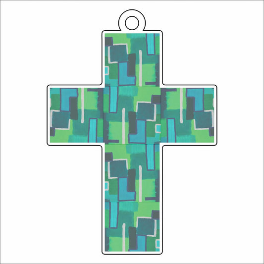 MBA-009 Parks and Pool Cross Ornament  | 0.25in. Acrylic Ornament | Mix and  Match (any 10+)
