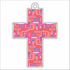 MBA-010 Pop of Pink Cross Ornament | 0.25in. Acrylic Ornament | Mix and  Match (any 10+)