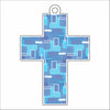 MBA-011 Splash Cross Ornament | 0.25in. Acrylic Ornament | Mix and  Match (any 10+)