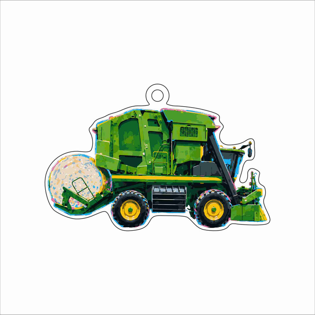 MBN-002 Cotton Picker in Action Ornament | 0.25Acrylic Ornament