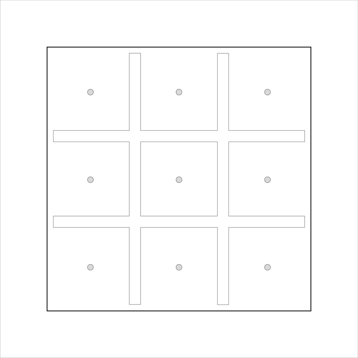 MBN-010 Magnetic Tic Tac Toe Board | 0.25Acrylic Tic Tac Toe Board