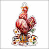 MBO-002 The Mahjong Gamecock Ornament | 0.25in. Acrylic Ornament |