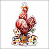 MBO-002 The Mahjong Gamecock Ornament | 0.25in. Acrylic Ornament | Dropship