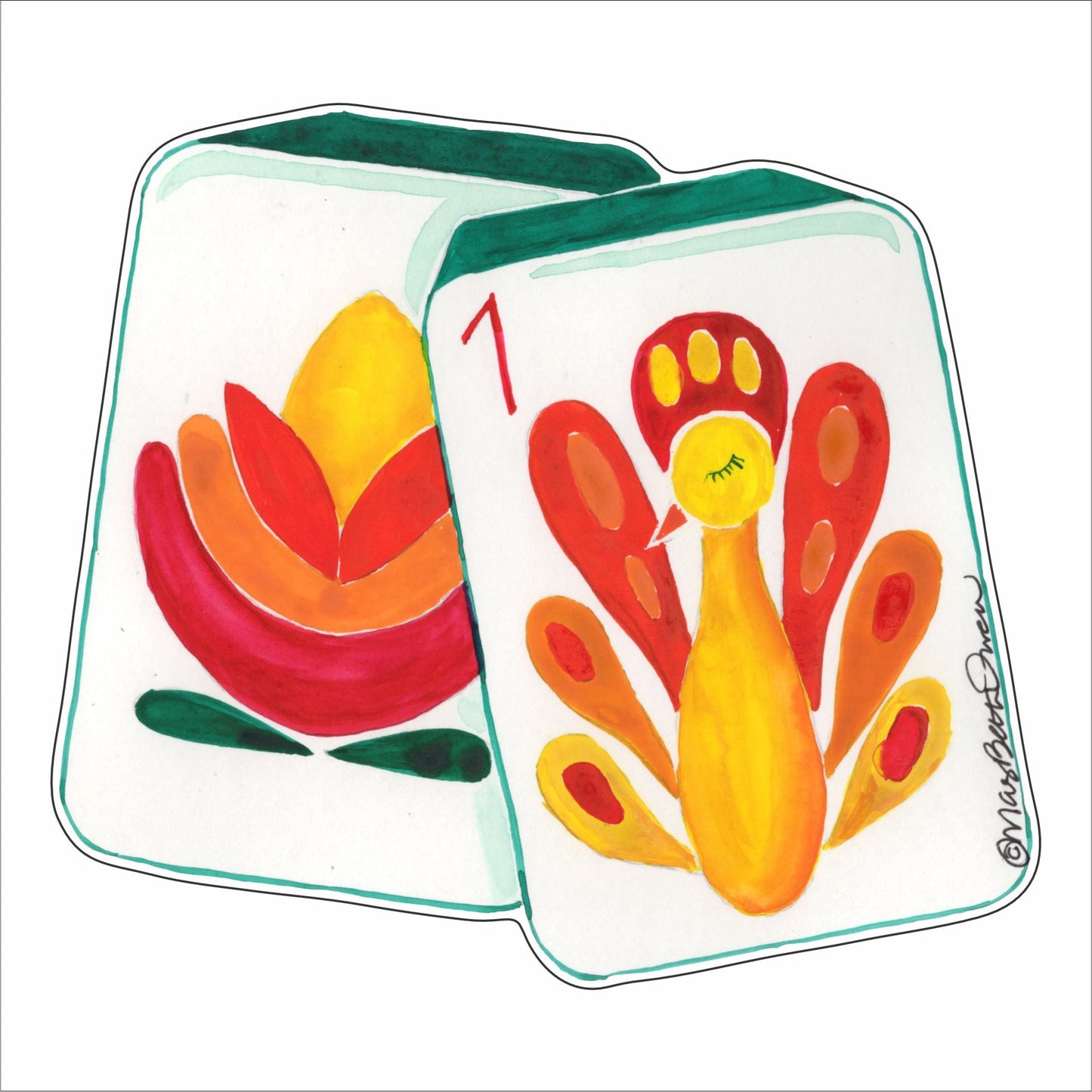 MBO-009 2 Tile Napkin Weight | 0.75Acrylic Contour | Case of 25