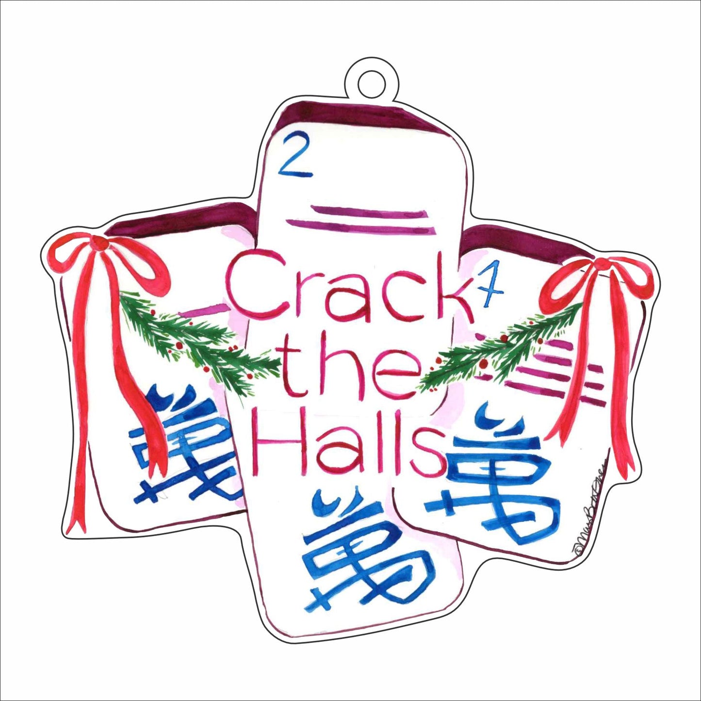 MBO-011 Crack the Halls Ornament  | 0.25Acrylic Ornament |