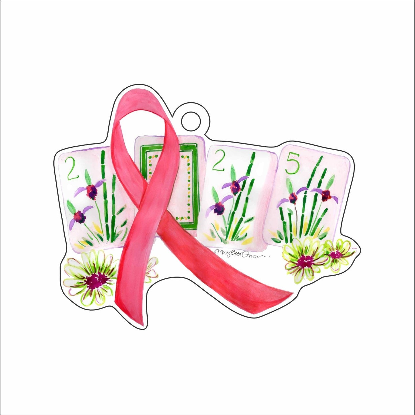 MBO-016 Breast Cancer Ornament  | 0.25Acrylic Ornament | Dropship