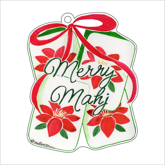 MBO-018 Merry Mahj Ornament  | 0.25Acrylic Ornament | Case of 25