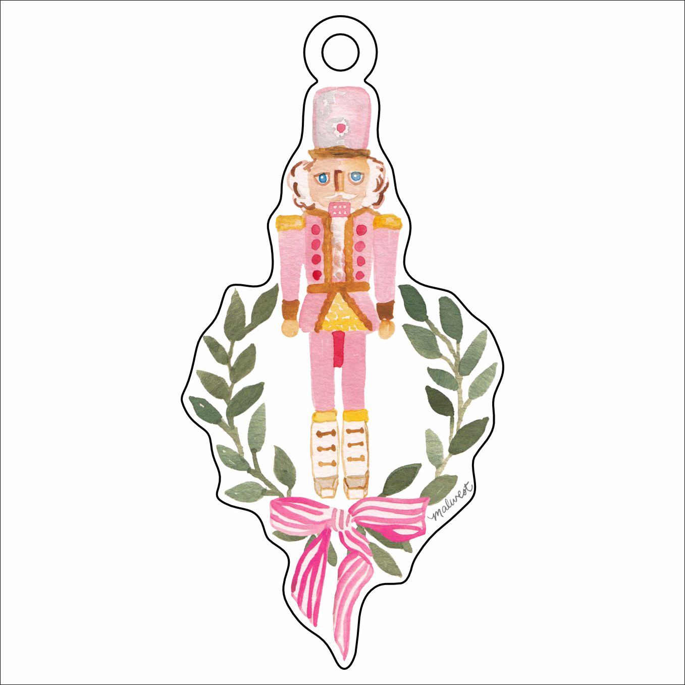 MCA-028 Pink Nutcracker Ornament | 0.25Acrylic Ornament |