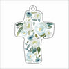 MCA-029 Floral Cross Ornament | 0.25Acrylic Ornament | Case of 25