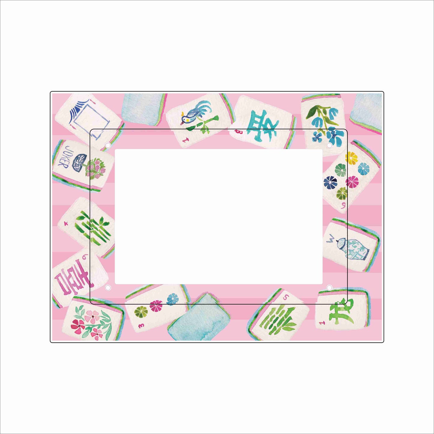 MCA-040 Pink Mahj Frame | 0.25Acrylic Picture Frame