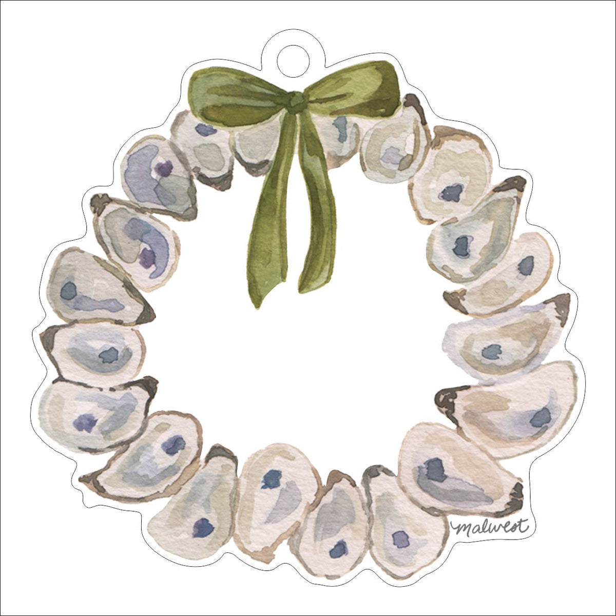 MCA-042 Oyster Wreath Ornament | 0.25Acrylic Ornament