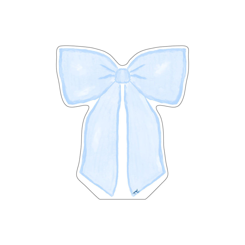 MCD-004 Margaret Caroline's Blue Bow | 0.75Acrylic Contour