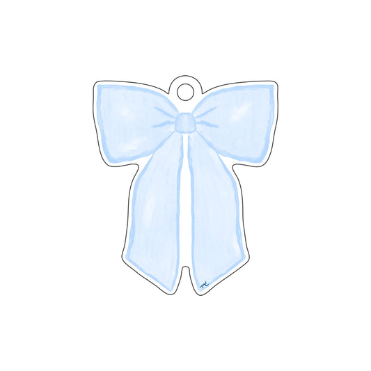 MCD-006 Margaret Caroline's Blue Bow Ornament | 0.25Acrylic Ornament