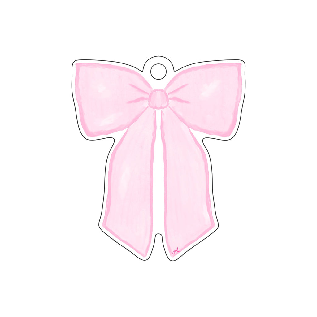 MCD-009 Margaret Caroline's Pink Bow Ornament | 0.25Acrylic Ornament