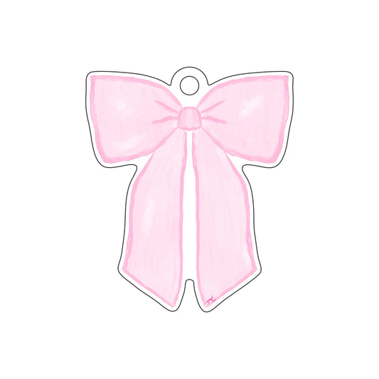 MCD-009 Margaret Caroline's Pink Bow Ornament | 0.25Acrylic Ornament