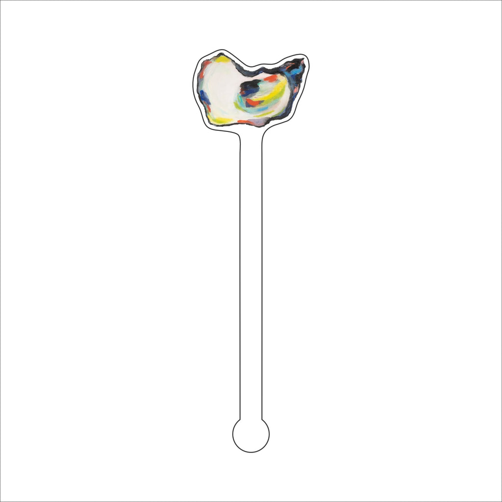 MCR-005 Colorful Oyster Drink Stirrer | 0.125Acrylic Stirrer | Case of 100