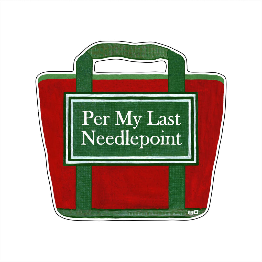 MEG-004 Needlepoint | 0.25in. Acrylic Ornament |