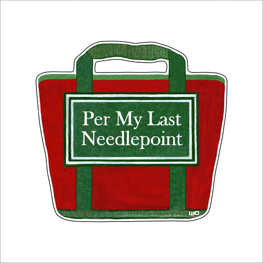 MEG-004 Needlepoint | 0.25in. Acrylic Ornament |