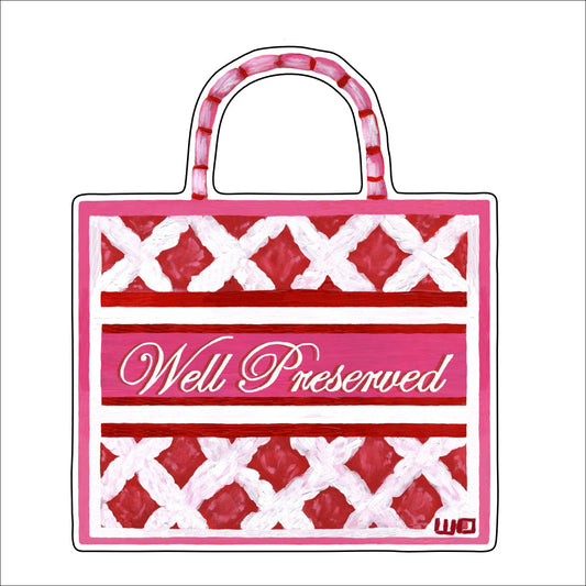MEG-007b Well Preserved Cursive | 0.25in. Acrylic Ornament |
