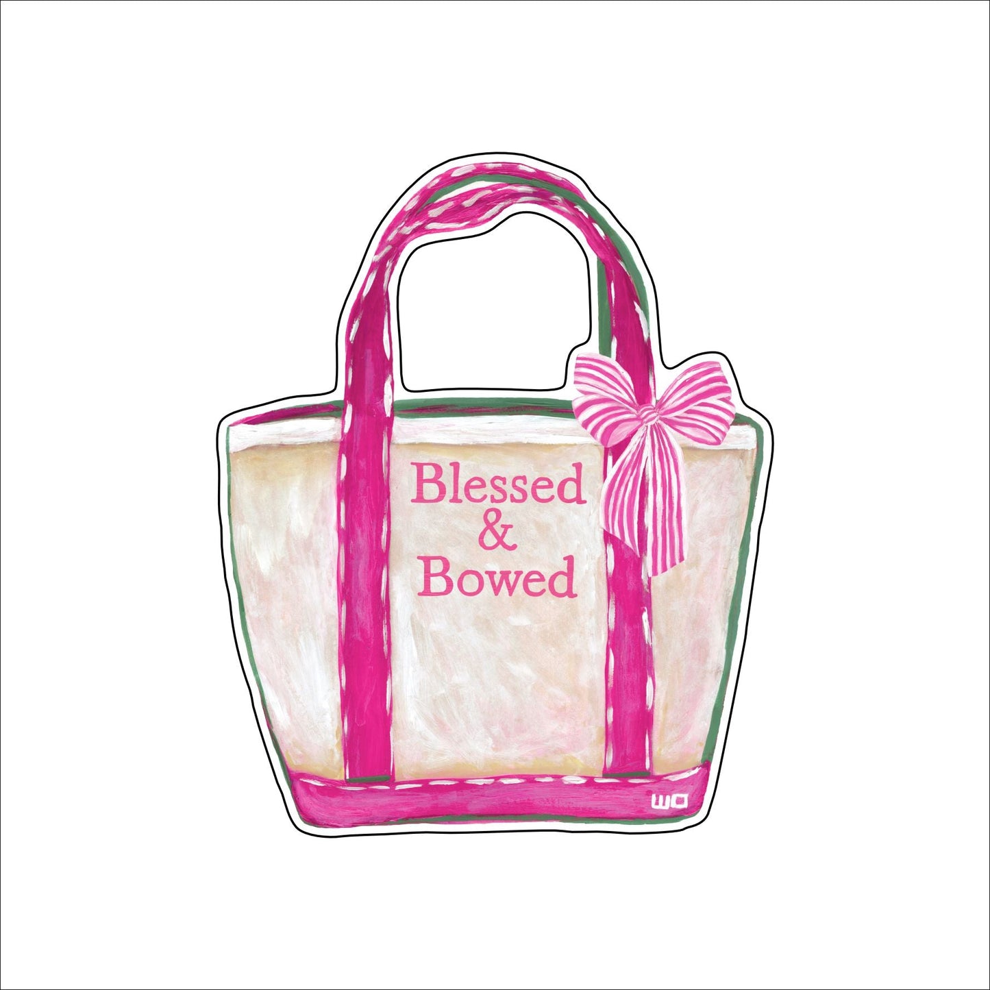 MEG-013 Blessed and Bowed | 0.25in. Acrylic Ornament |