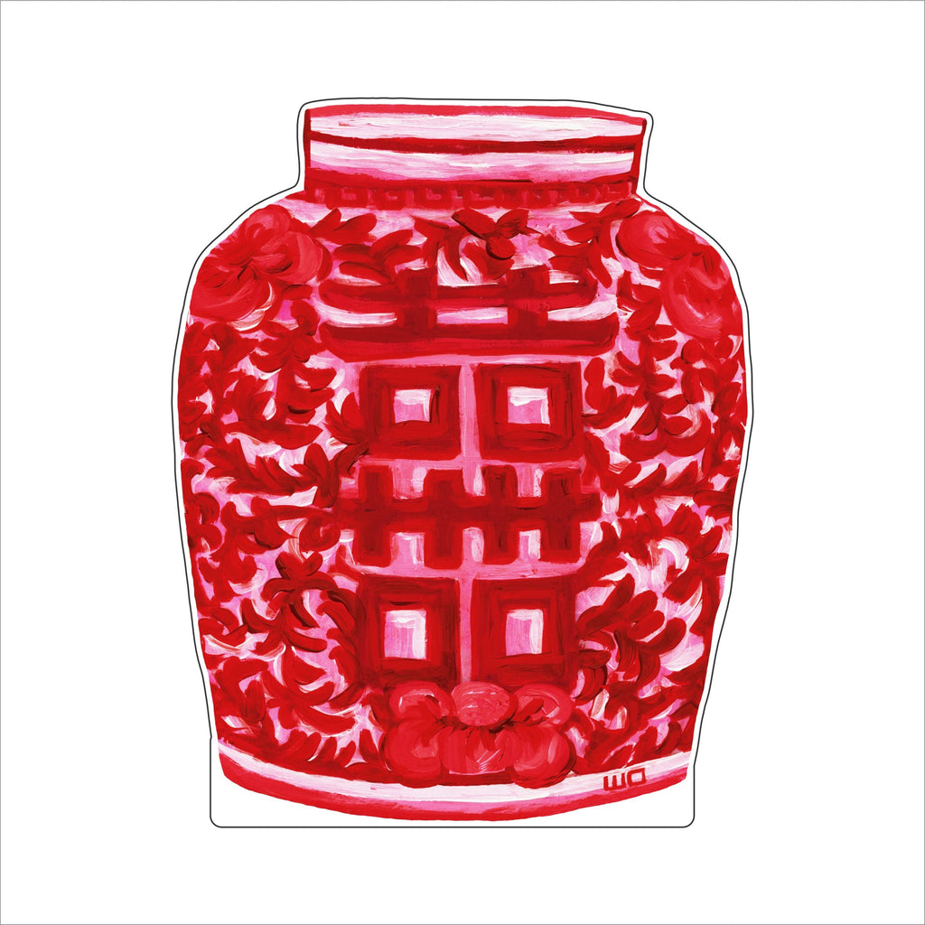 MEG-023 Happiness Jar red | 0.75Acrylic Contour |