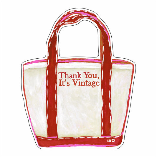 MEG-031 Red Thank You It's Vintage | 0.75Acrylic Contour |