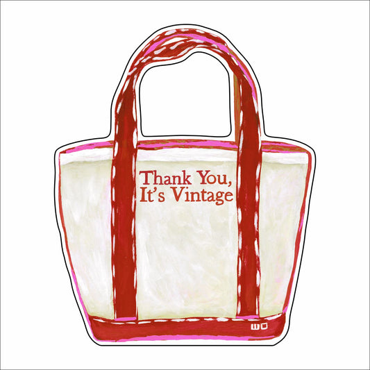 MEG-032 Red Thank You It's Vintage Mini | 0.50Acrylic Contour |