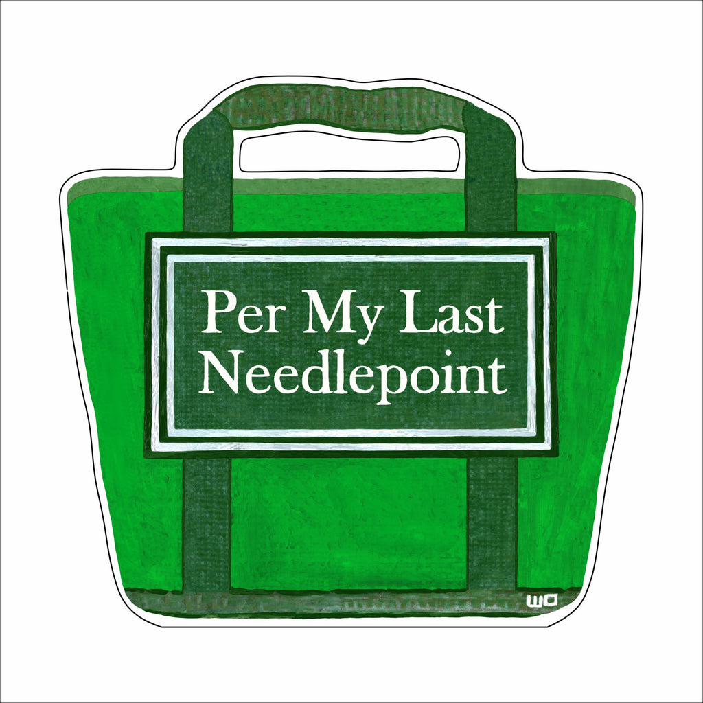 MEG-035 Green Per My Last Needlepoint | 0.75Acrylic Contour |
