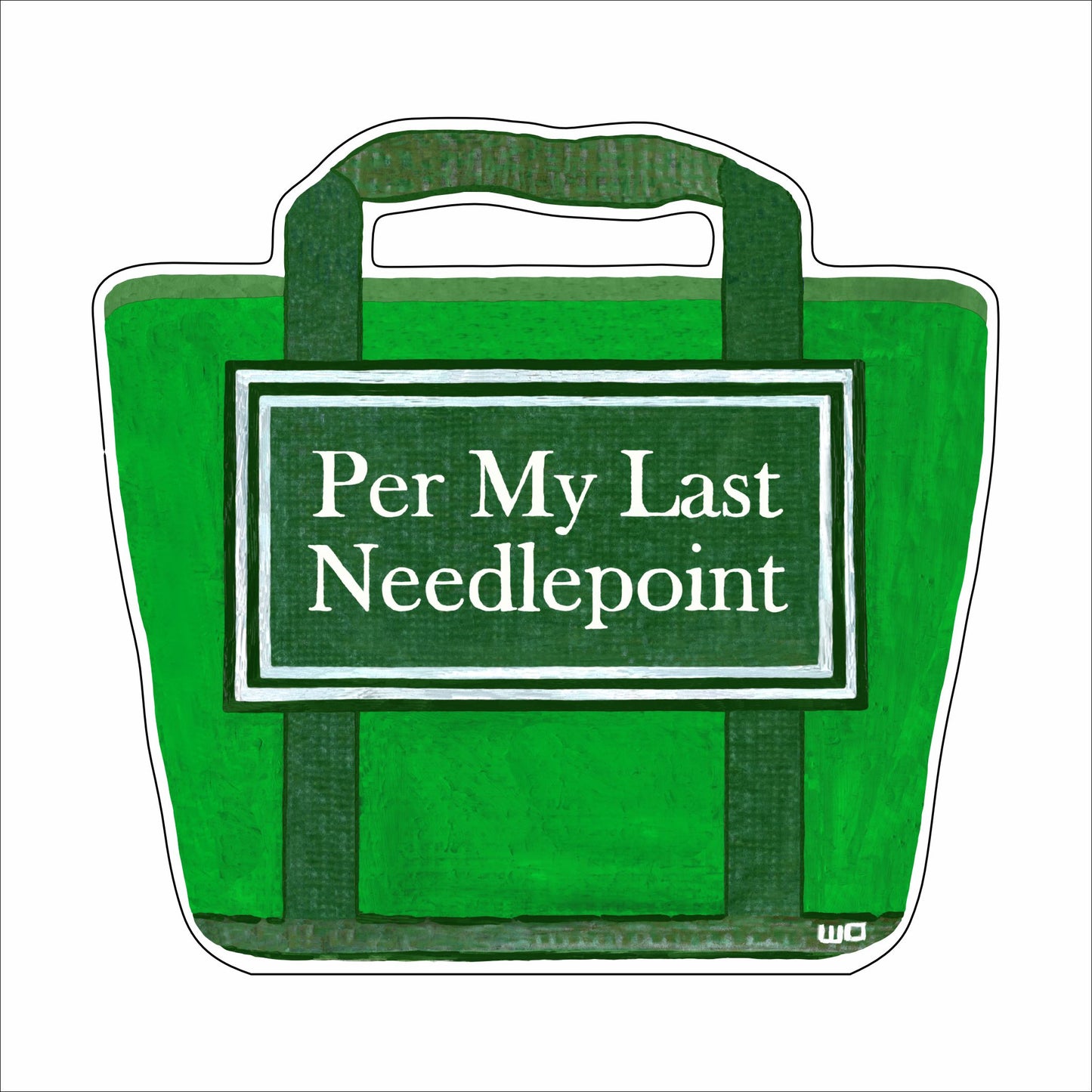 MEG-035 Green Per My Last Needlepoint | 0.75Acrylic Contour |