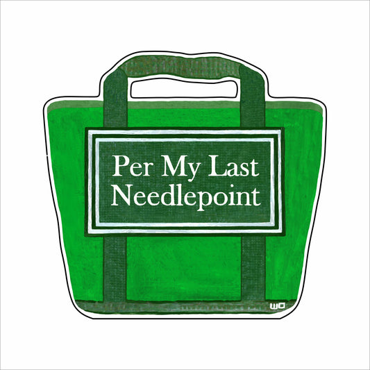 MEG-036 Green Per My Last Needlepoint Mini | 0.50Acrylic Contour |
